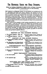 Cover of A History of the Hebrew People by Charles Foster Kent