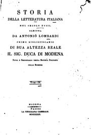Front cover of Storia della letteratura italiana nel secolo XVIII scritta da Antonio Lombardi by Antonio Lombardi