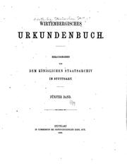 Front cover of Wirtembergisches Urkundenbuch by Württemberg (Germany ). Staatsarchiv