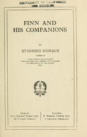Cover of Finn and his companions by O'Grady, Standish