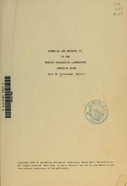 Front cover of Formulae and methods IV by Marine Biological Laboratory (Woods Hole, Mass.)
