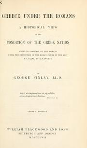 Cover of Greece under the Romans by George Finlay