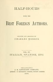 Front cover of Half-hours with the best foreign authors by Charles Morris