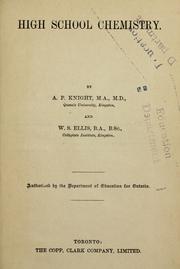 Cover of High school chemistry.. by A. P. Knight