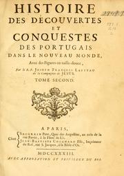 Front cover of Histoire des découvertes et conquestes des Portugais dans le nouveau monde by Joseph-François Lafitau