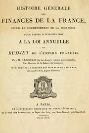 Front cover of Histoire générale des finances de la France, depuis le commencement de la monarchie by Ambroise Marie Arnould