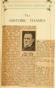 Cover of The historic Thames by Hilaire Belloc