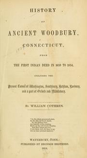 Front cover of History of ancient Woodbury, Connecticut by William Cothren