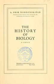 Cover of Biologins historia by Erik Nordenskiöld