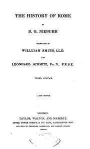 Cover of A history of Rome by Leonhard Schmitz
