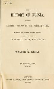 Front cover of The history of Russia by Walter Keating Kelly