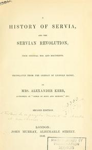 Front cover of Serbische revolution by Leopold von Ranke