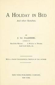 Front cover of A holiday in bed, and other sketches by J. M. Barrie