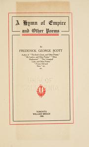 Cover of A hymn of empire by Frederick George Scott