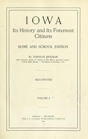 Cover of Iowa by Johnson Brigham