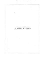 Cover of Borth lyrics by Edward Thring