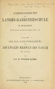 Cover of Jahresbericht der Landes-Rabbinerschule in Budapest für das Schuljahr ... by Unknown
