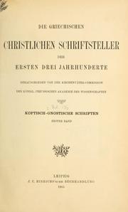 Front cover of Koptisch-gnostische Schriften by Carl Schmidt