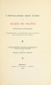 Cover of Espurgatoire saint Patrice by Marie de France