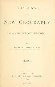 Front cover of Lessons in the new geography by Spencer Trotter