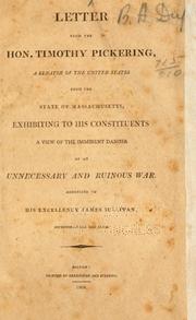 Front cover of A letter from the Hon. Timothy Pickering by Timothy Pickering
