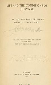 Cover of Life and the conditions of survival by Brooklyn Ethical Association
