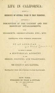 Front cover of Life in California by Alfred Robinson