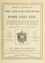 Front cover of The life and life-work of Pope Leo XIII by James J. McGovern