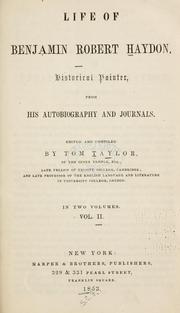 Front cover of Life of Benjamin Robert Haydon, historical painter by Benjamin Robert Haydon