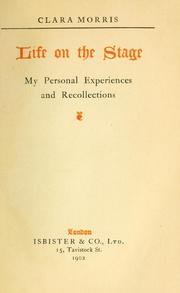 Cover of Life on the stage by Morris, Clara