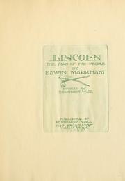 Front cover of Lincoln, the man of the people by Edwin Markham