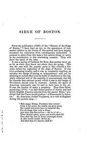 Front cover of Illustrations of the siege of Boston by Richard Frothingham