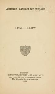 Cover of Longfellow by Henry Wadsworth Longfellow