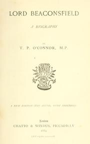 Cover of Lord Beaconsfield by T. P. O'Connor