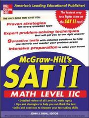 Front cover of McGraw-Hill's SAT Subject Test by John J. Diehl