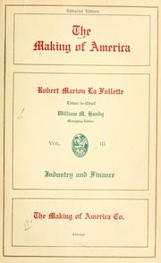Front cover of The making of America by Robert M. La Follette