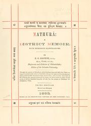 Cover of Mathurá by Frederic Salmon Growse