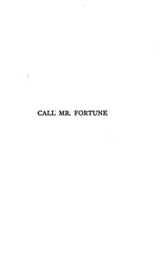 Cover of Call Mr. Fortune by H. C. Bailey