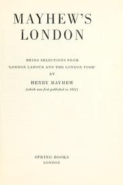 Cover of Mayhew's London by Henry Mayhew