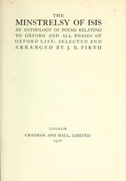 Front cover of The minstrelsy of Isis by J. B. Firth