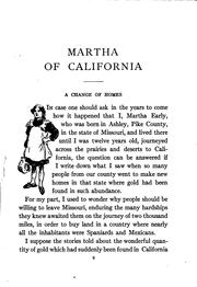 Front cover of Martha of California: A Story of the California Trail by James Otis Kaler