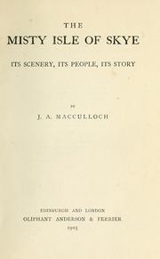 Cover of The misty isle of Skye by John Arnott MacCulloch