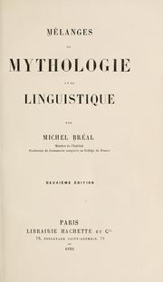 Front cover of Mélanges de mythologie et de linguistique by Michel Bréal