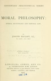 Front cover of Moral philosophy by Joseph Rickaby