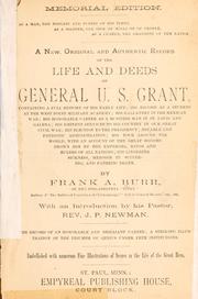 Front cover of A new, original and authentic record of the life and deeds of General U.S. Grant by Frank A. Burr
