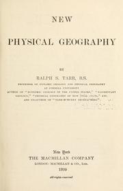 Cover of New physical geography by Ralph S. Tarr
