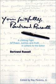 Front cover of Yours Faithfully, Bertrand Russell by Bertrand Russell