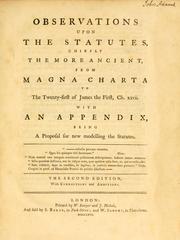 Cover of Observations upon the statutes by Daines Barrington