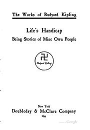 Cover of Life's handicap, being stories of mine own people by Rudyard Kipling