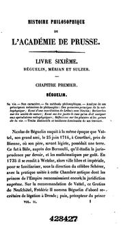 Front cover of Histoire philosophique de l'Académie de Prusse depuis Leibniz jusqu'à Schelling, particulièrement sous Frédéric-le-Grand by Christian Bartholmèss